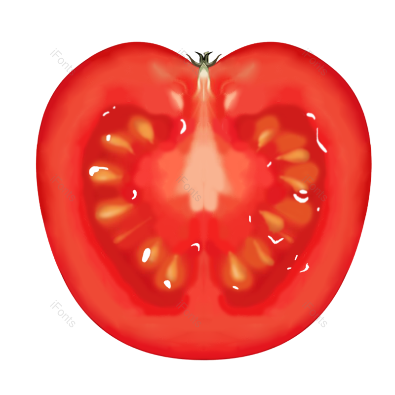 卡通图片,蔬菜元素,红色PNG,手绘免抠素材